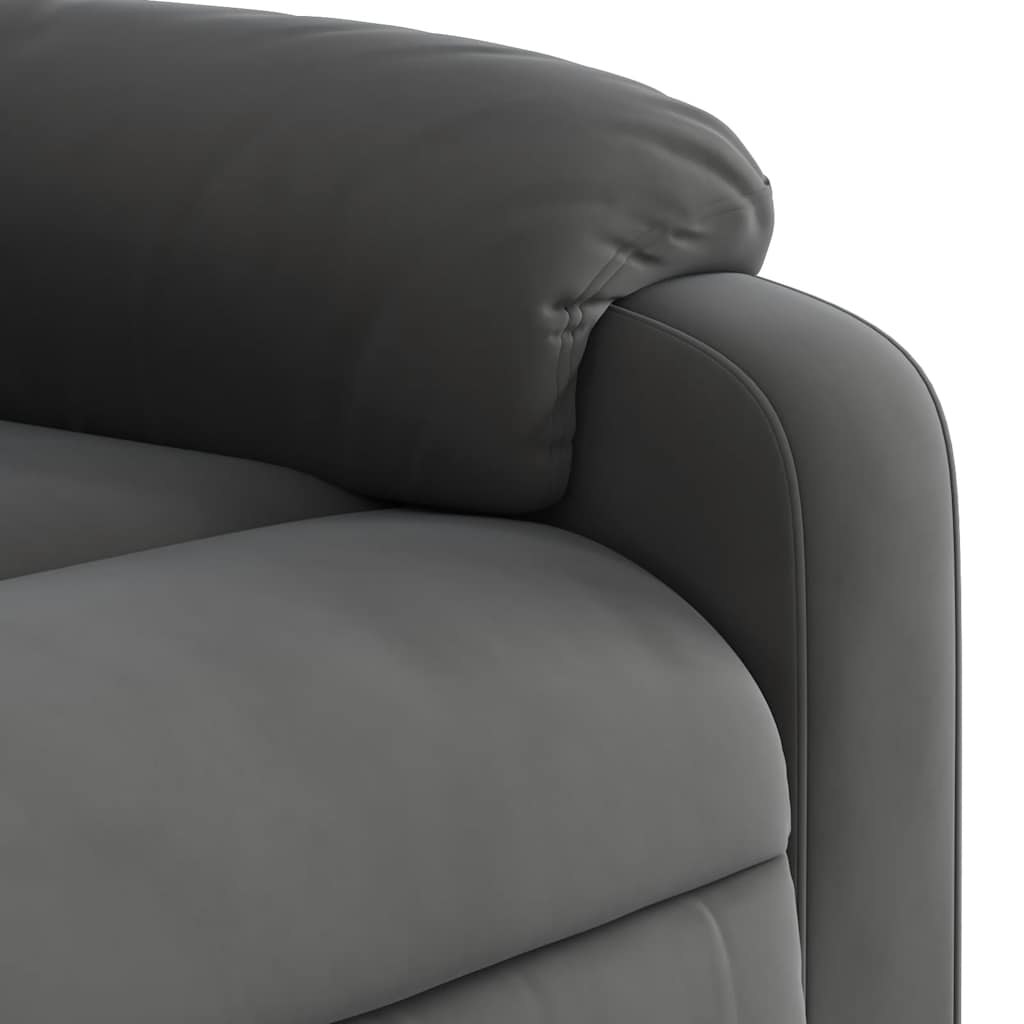 Fauteuil inclinable gris foncé tissu microfibre