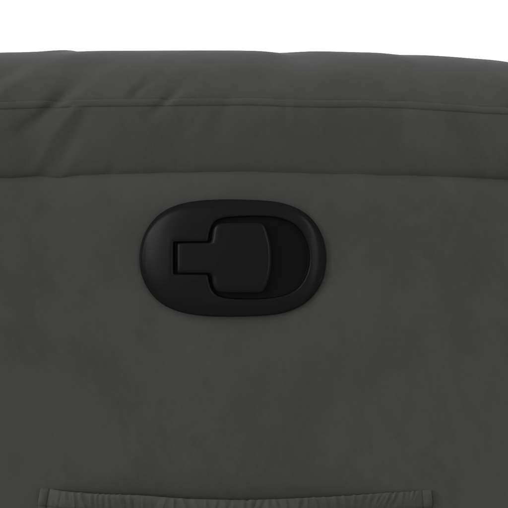 Fauteuil inclinable gris foncé tissu microfibre