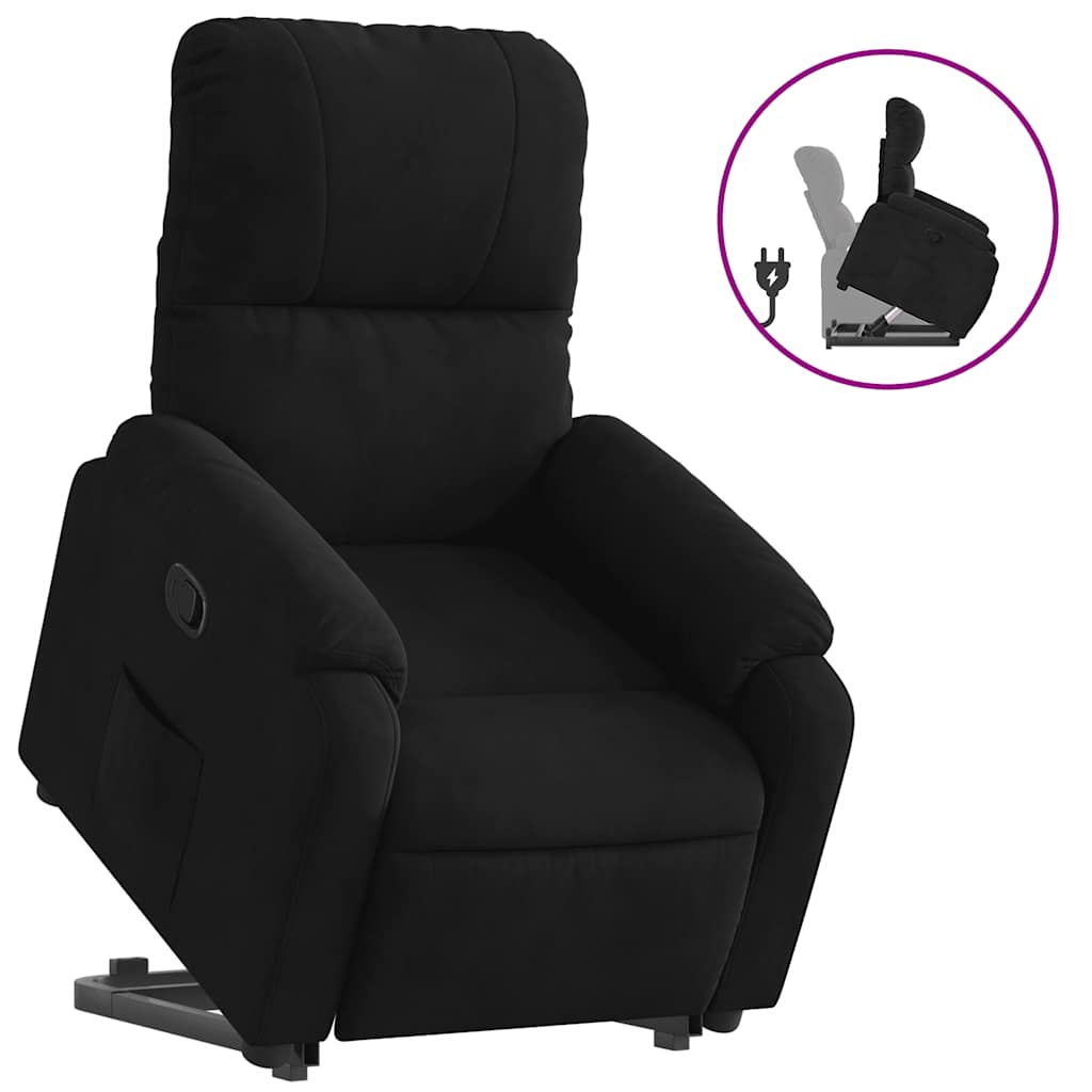Fauteuil inclinable noir tissu microfibre - XIOS