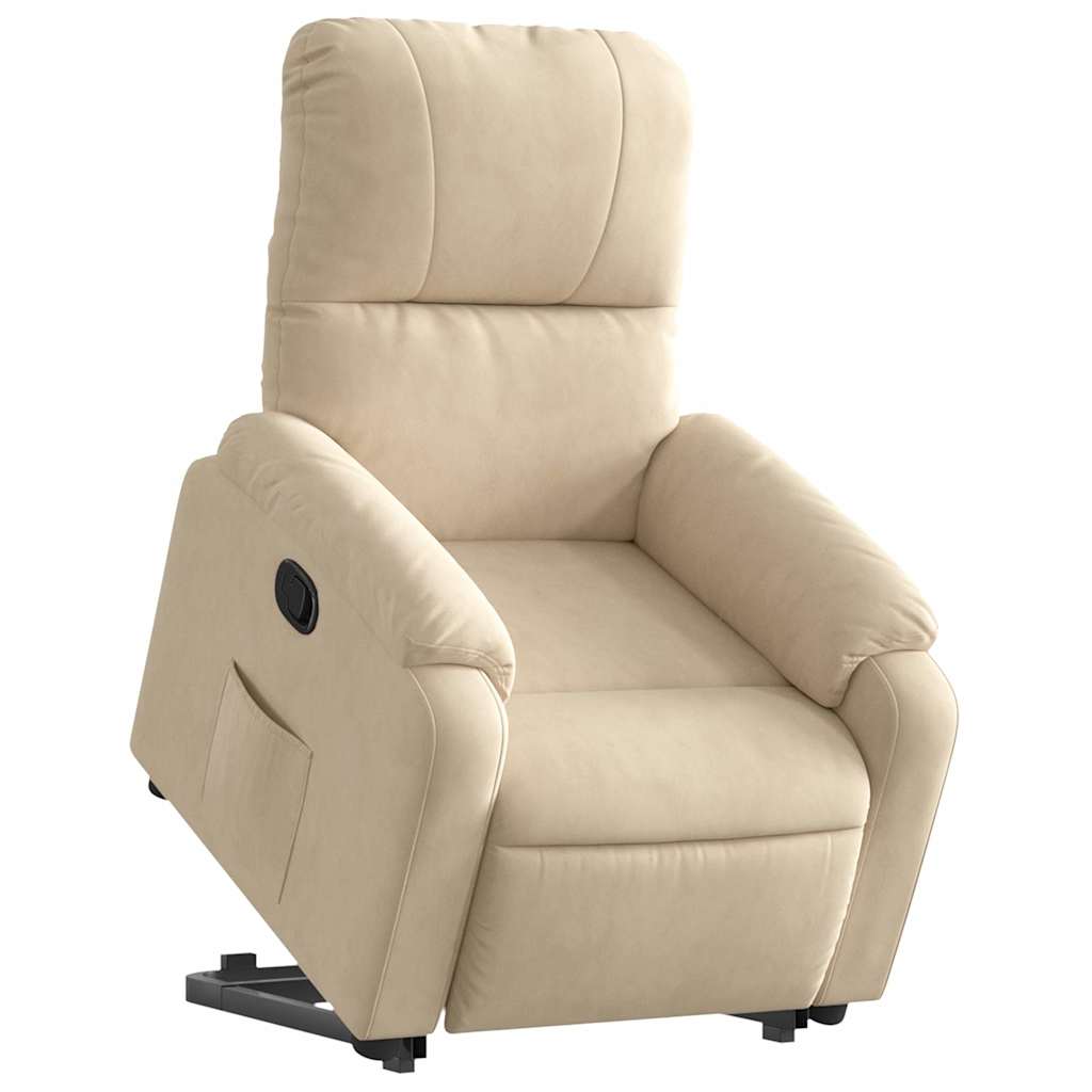 Fauteuil inclinable crème tissu microfibre - XIOS
