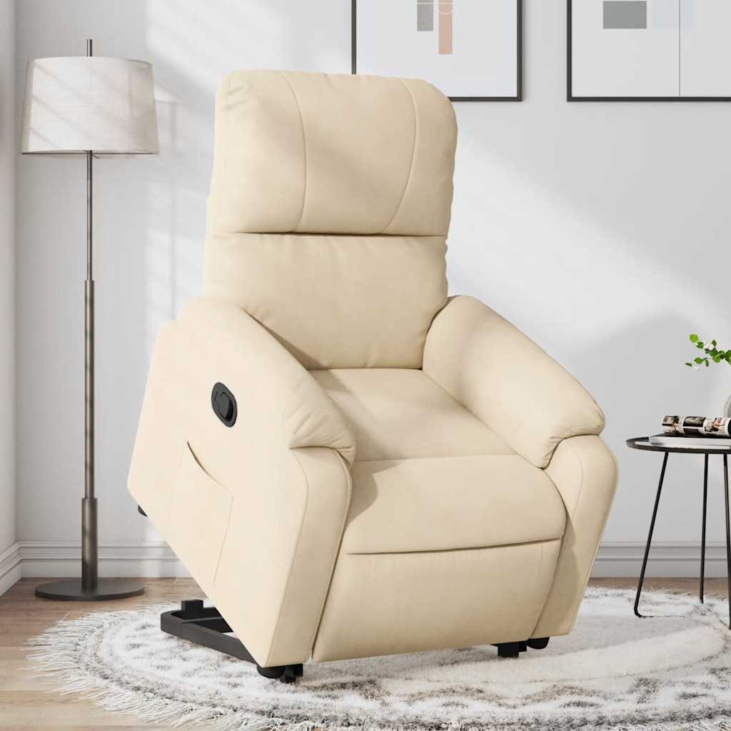 Fauteuil inclinable crème tissu microfibre - XIOS
