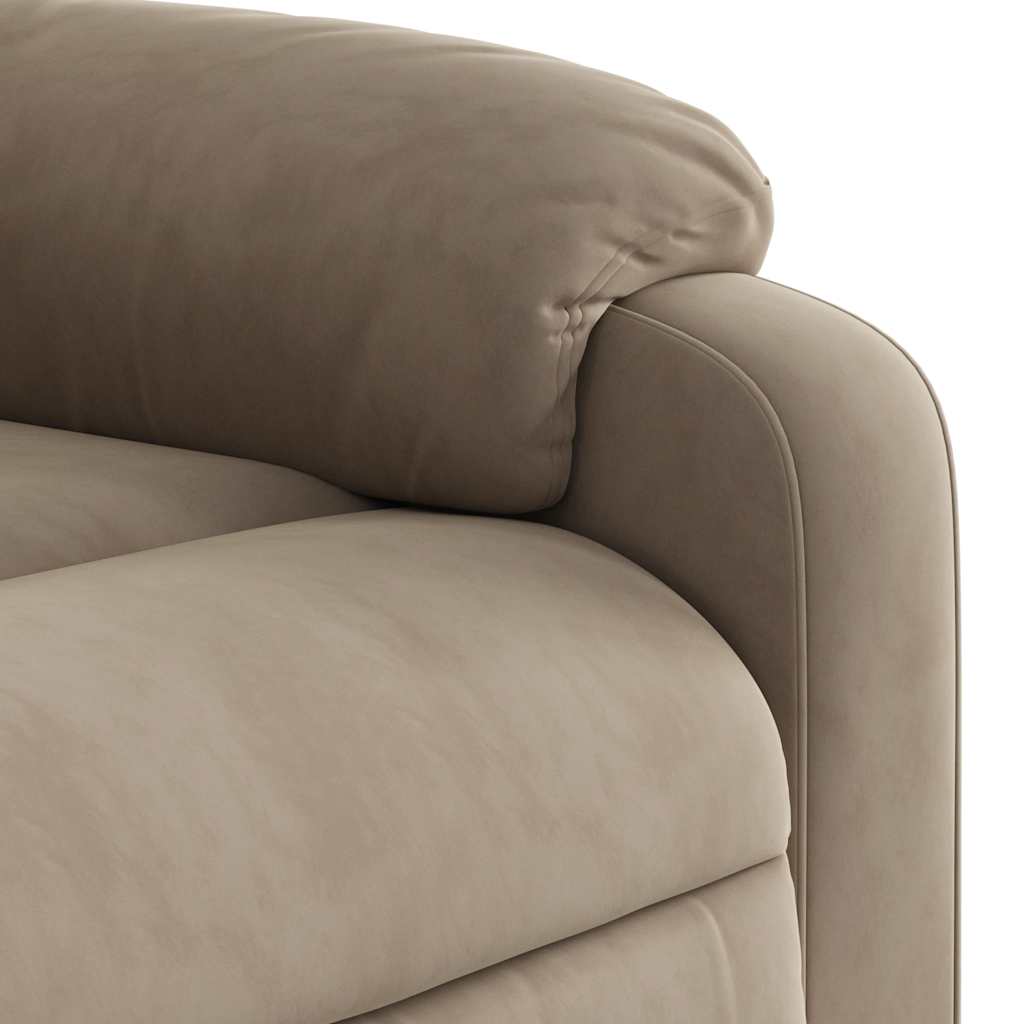 Fauteuil inclinable de massage taupe tissu microfibre - XIOS