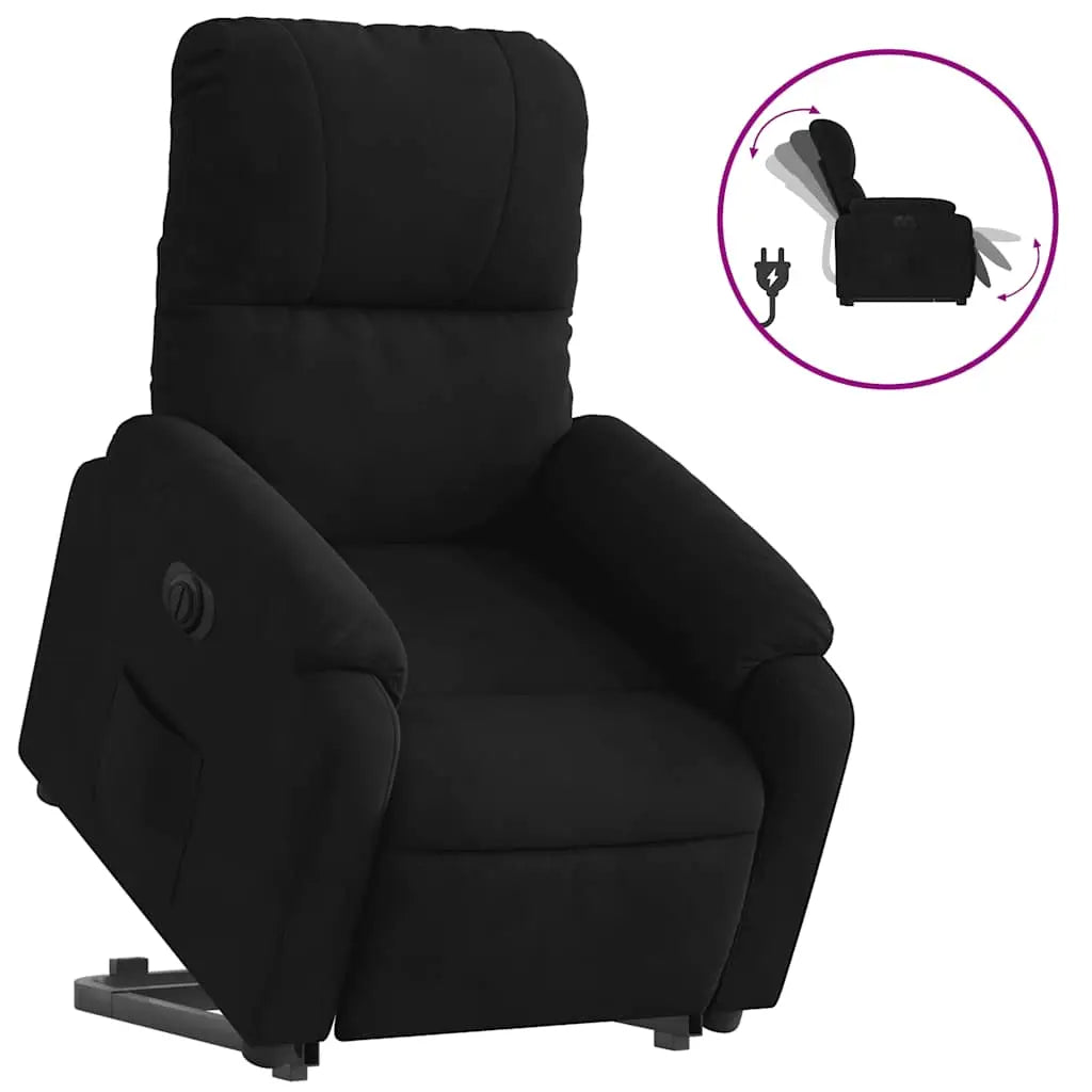 Fauteuil inclinable électrique noir tissu microfibre - XIOS