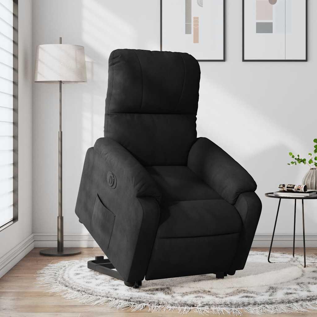 Fauteuil inclinable électrique noir tissu microfibre - XIOS