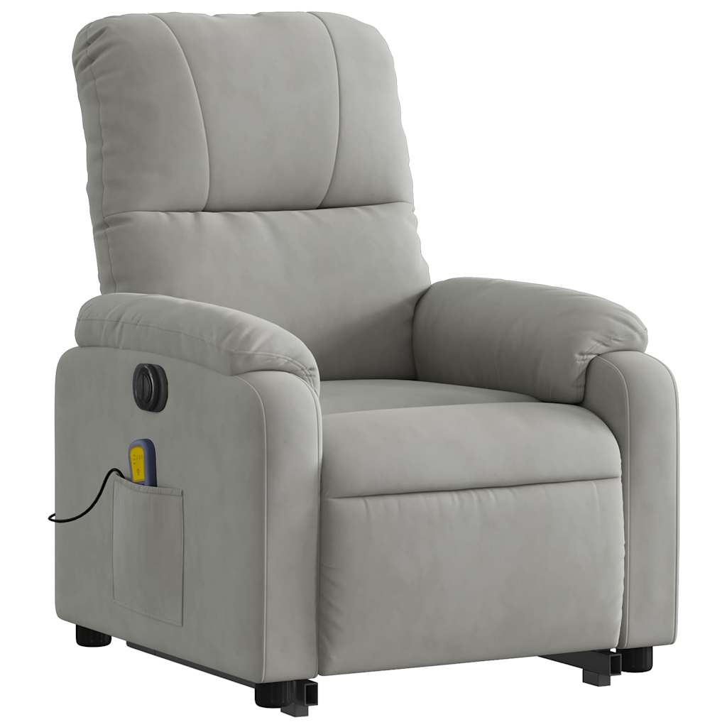 Fauteuil inclinable de massage électrique gris clair - XIOS