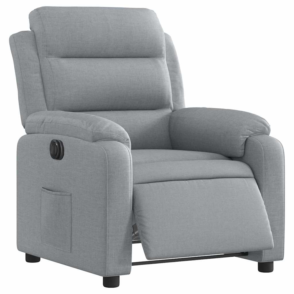 Fauteuil inclinable électrique Gris clair Tissu - XIOS