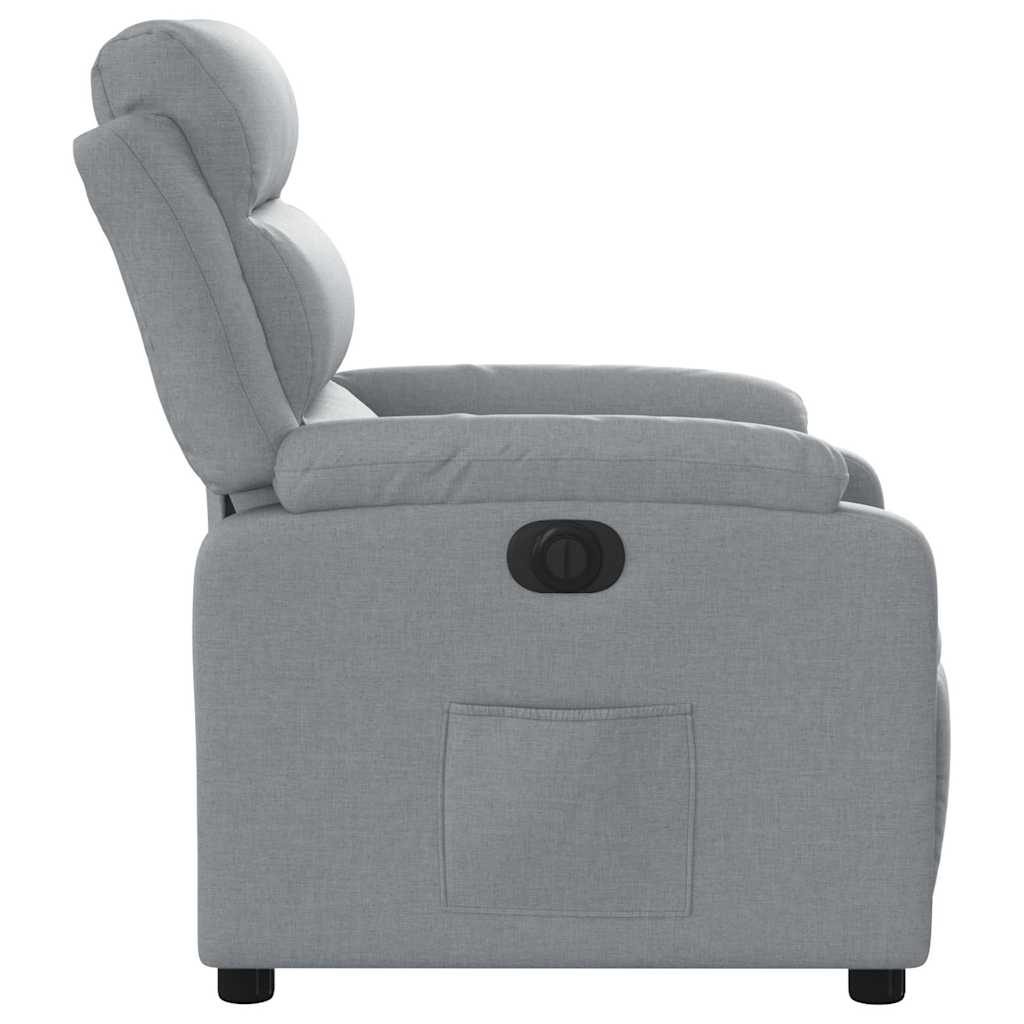 Fauteuil inclinable électrique Gris clair Tissu - XIOS