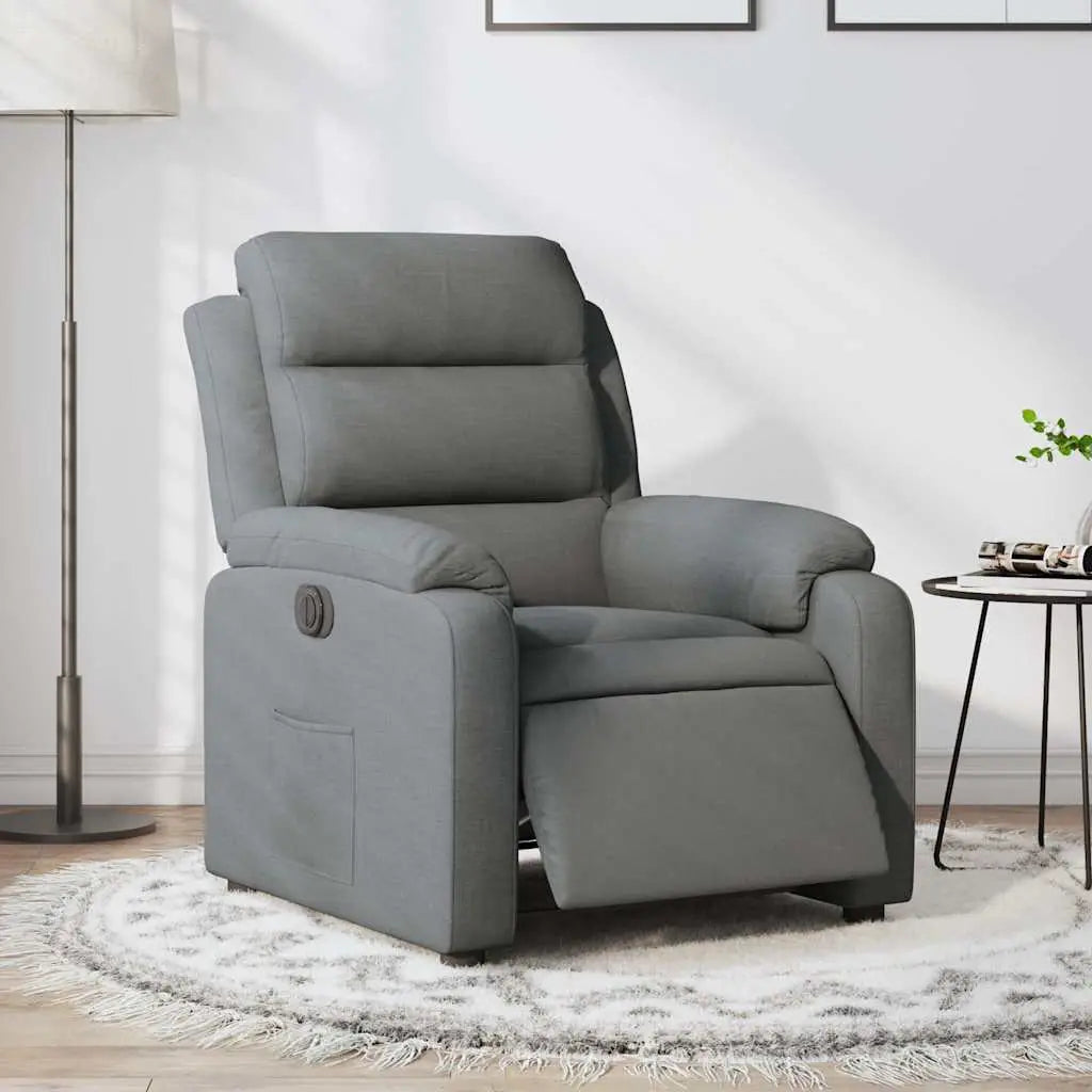 Fauteuil inclinable électrique Gris foncé Tissu - XIOS