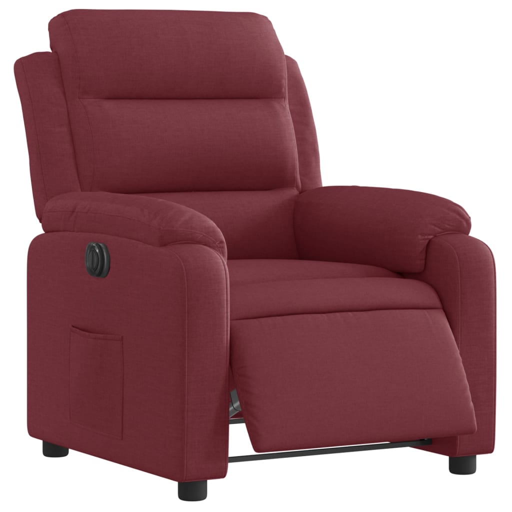 Fauteuil inclinable électrique Rouge bordeaux Tissu - XIOS