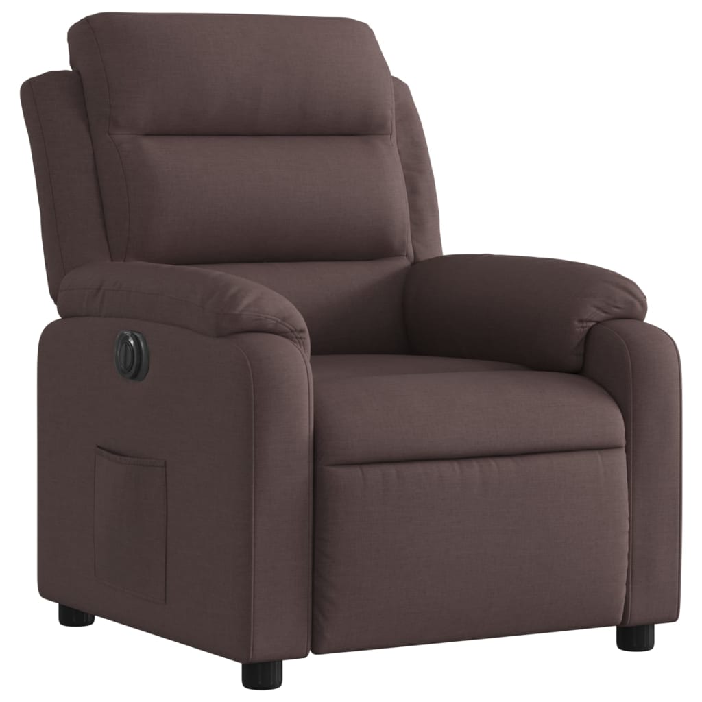 Fauteuil inclinable électrique Marron foncé Tissu - XIOS