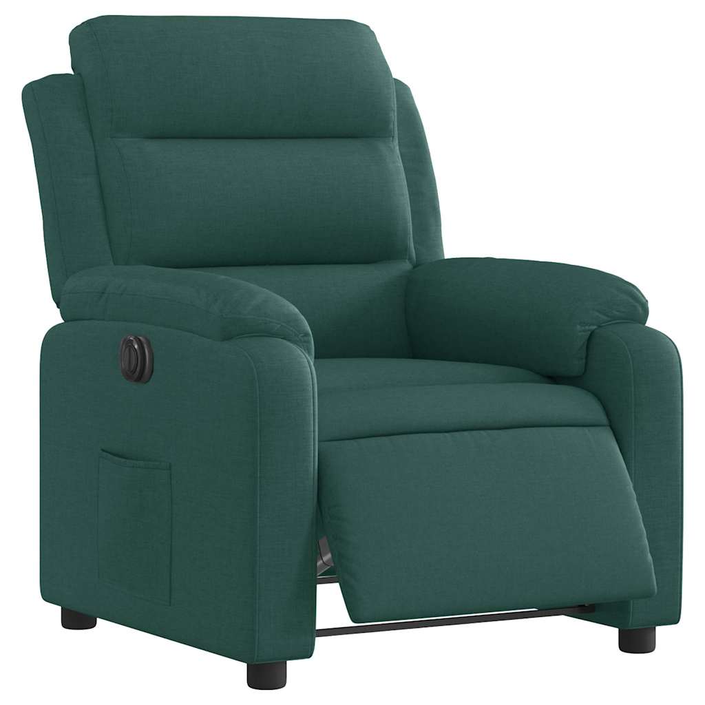 Fauteuil inclinable électrique Vert foncé Tissu - XIOS
