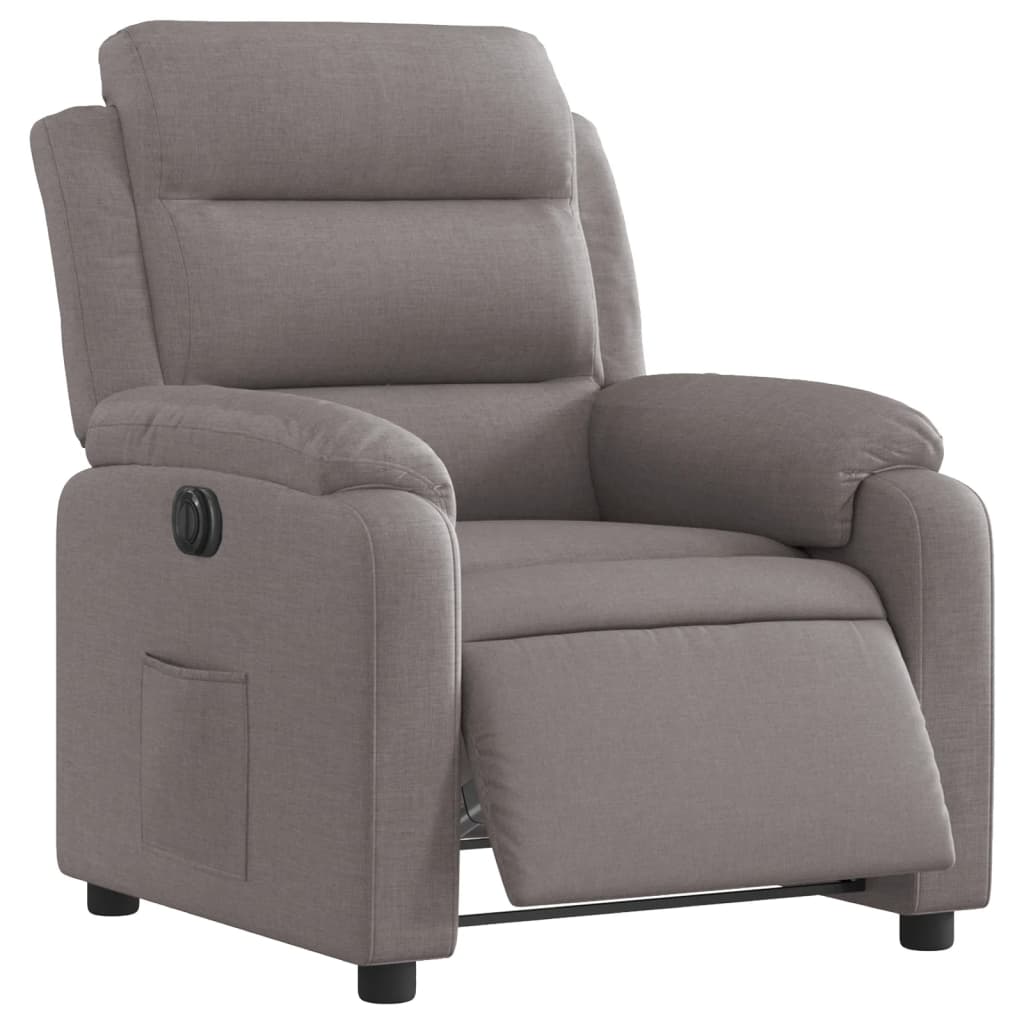 Fauteuil inclinable électrique Taupe Tissu - XIOS