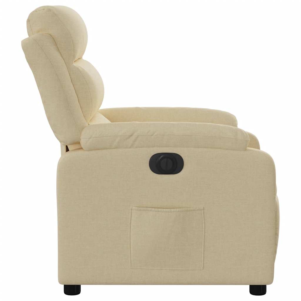 Fauteuil inclinable électrique Crème Tissu - XIOS