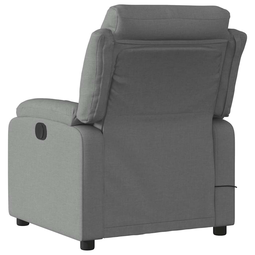 Fauteuil inclinable de massage électrique gris foncé tissu - XIOS