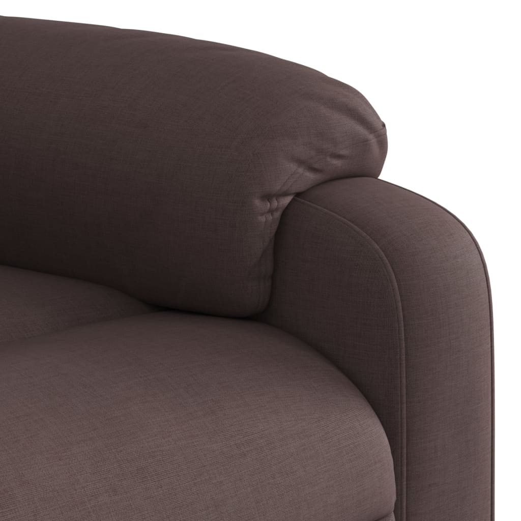 Fauteuil inclinable marron foncé tissu - XIOS
