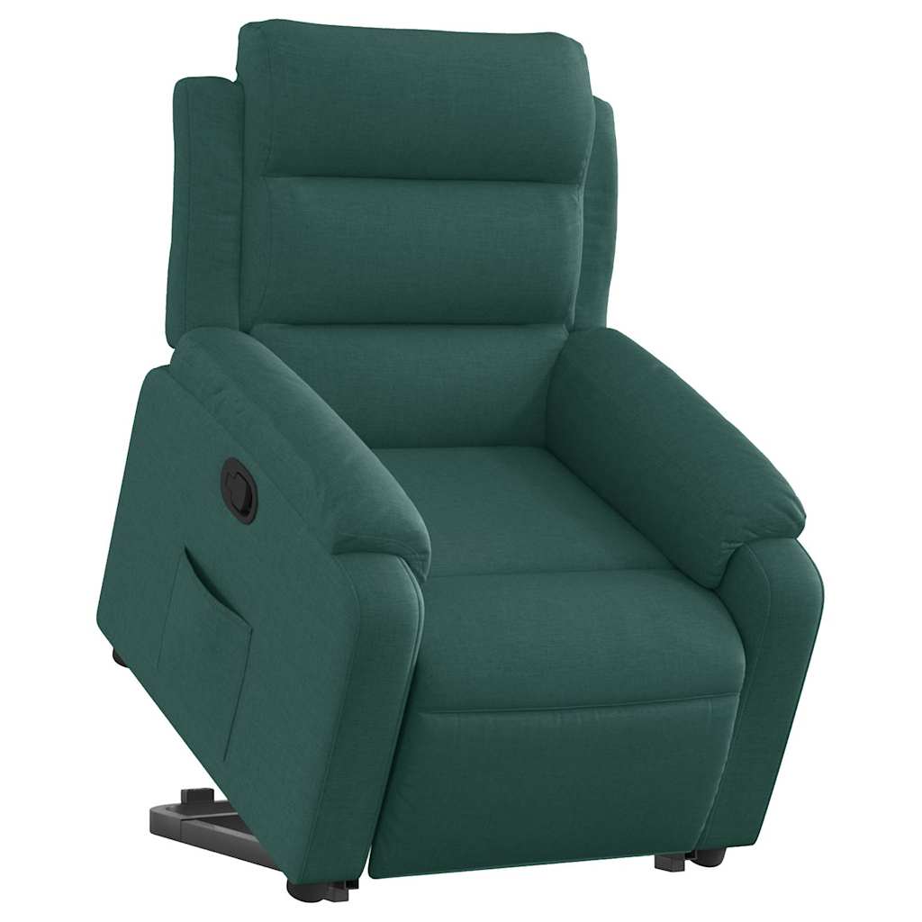 Fauteuil inclinable vert foncé tissu - XIOS