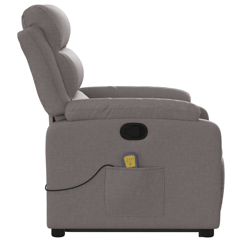 Fauteuil inclinable de massage Taupe Tissu - XIOS