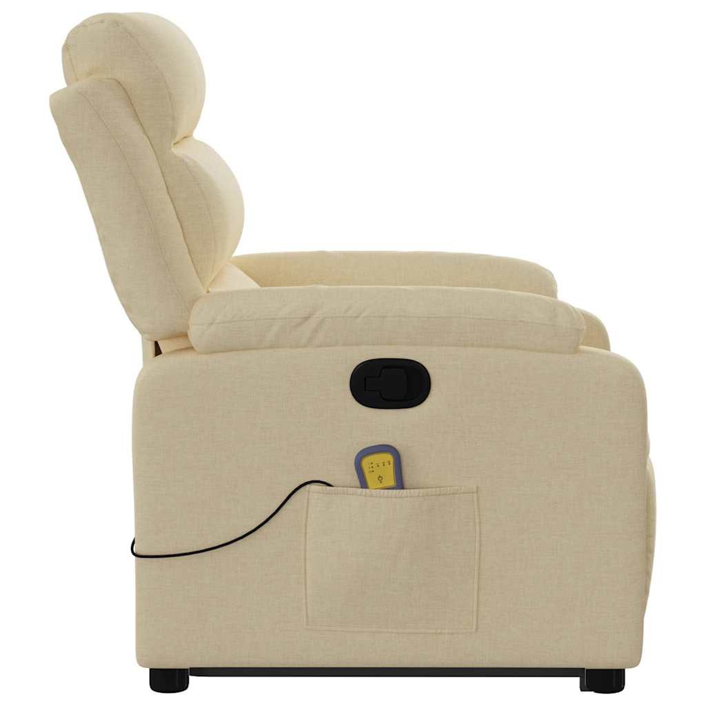 Fauteuil inclinable de massage Crème Tissu - XIOS