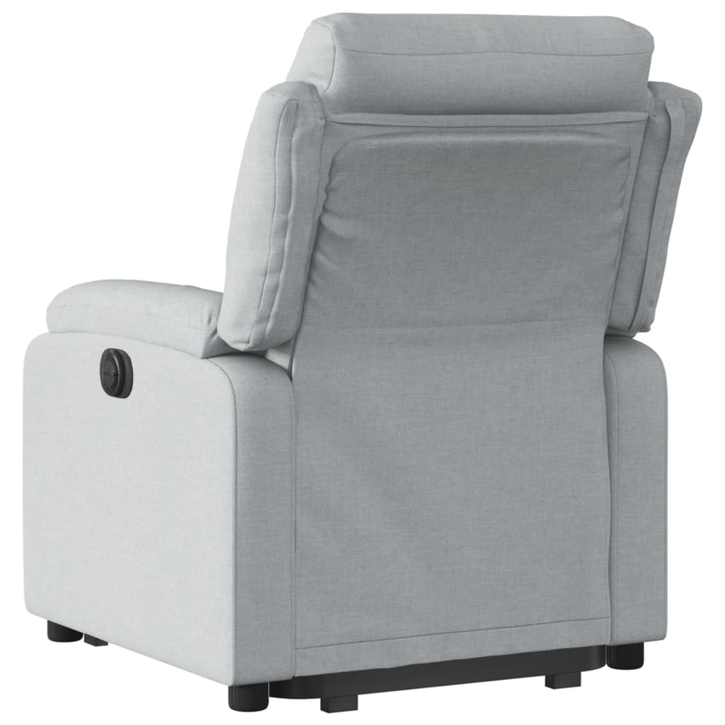 Fauteuil inclinable électrique gris clair tissu - XIOS