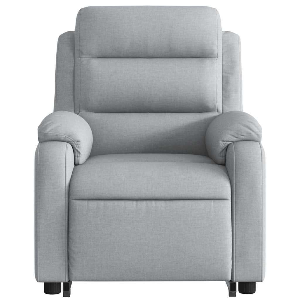 Fauteuil inclinable électrique gris clair tissu - XIOS