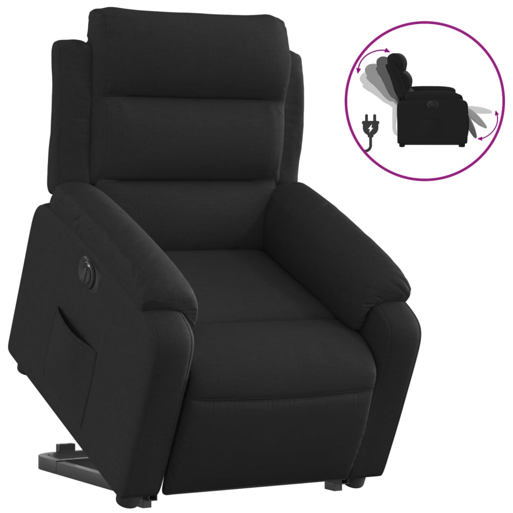 Fauteuil inclinable électrique noir tissu - XIOS