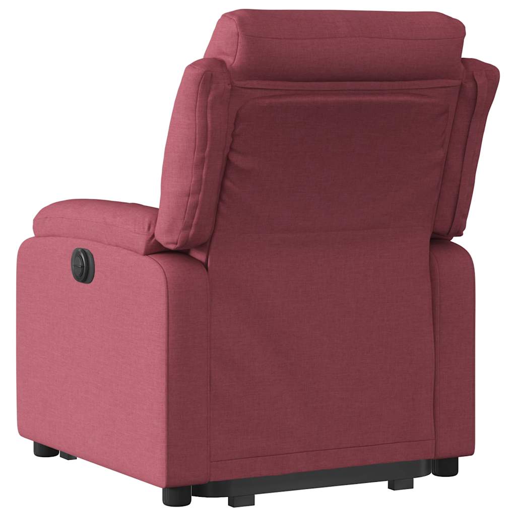Fauteuil inclinable électrique rouge bordeaux tissu - XIOS