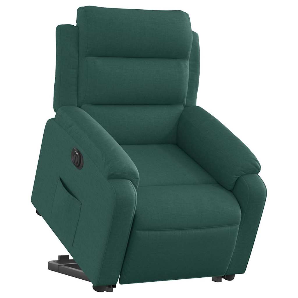 Fauteuil inclinable électrique vert foncé tissu - XIOS