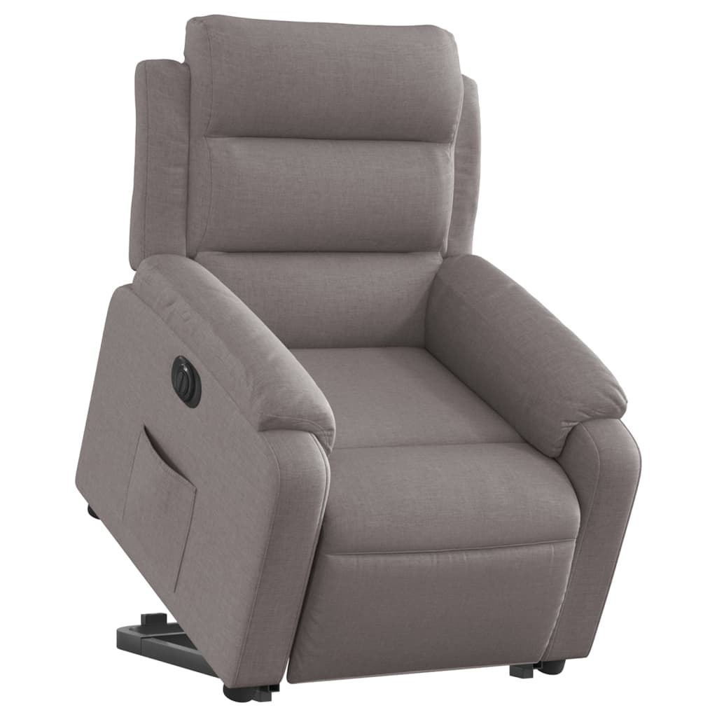 Fauteuil inclinable électrique taupe tissu - XIOS