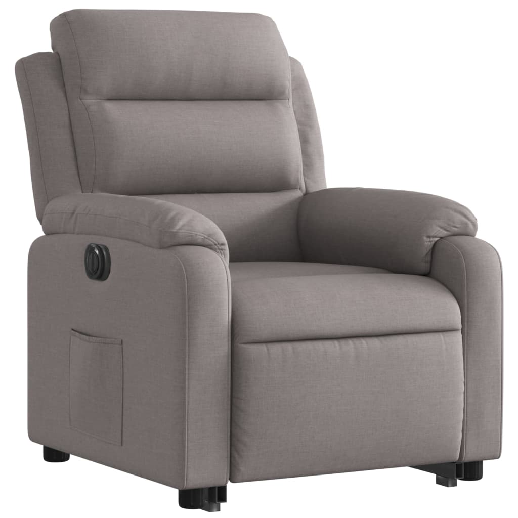 Fauteuil inclinable électrique taupe tissu - XIOS