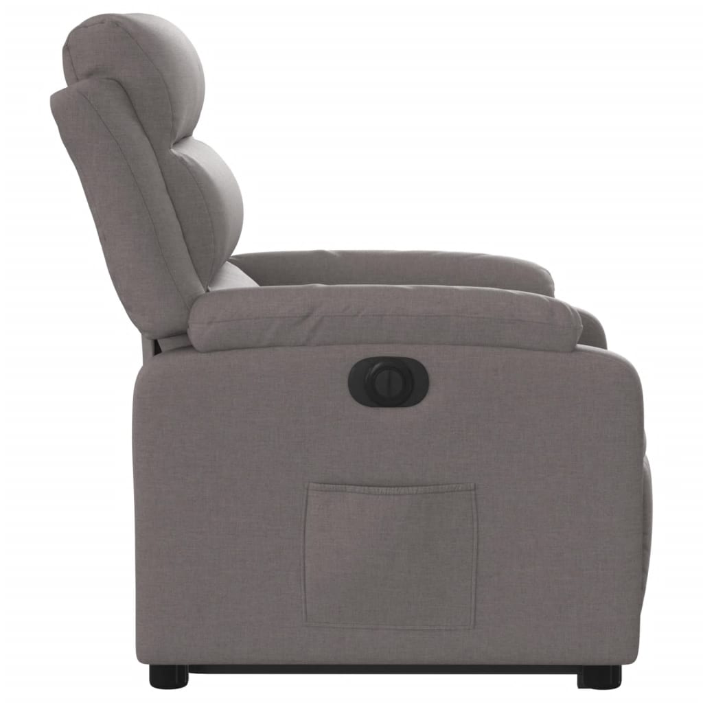 Fauteuil inclinable électrique taupe tissu - XIOS