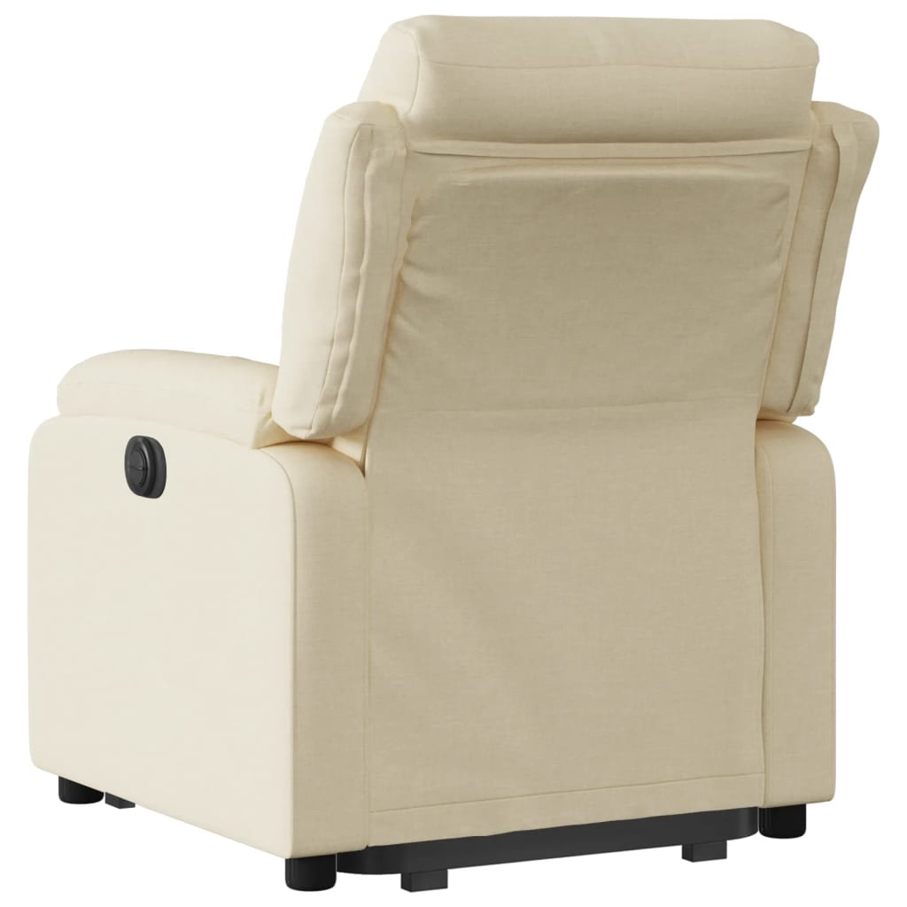 Fauteuil inclinable électrique crème tissu - XIOS