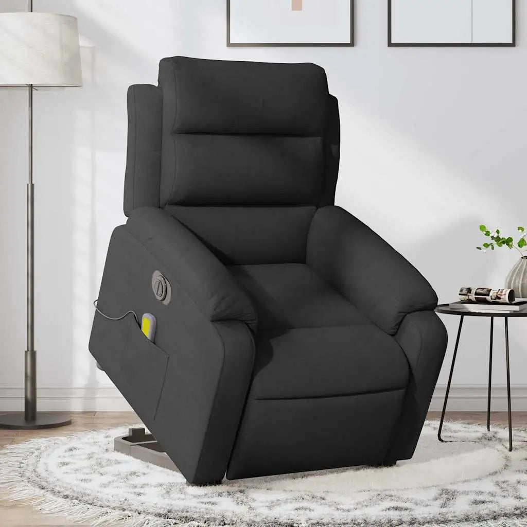 Fauteuil inclinable de massage électrique Noir Tissu - XIOS