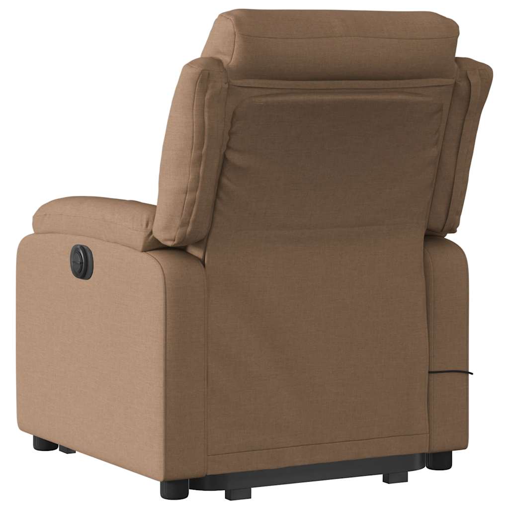 Fauteuil inclinable de massage électrique Marron Tissu - XIOS