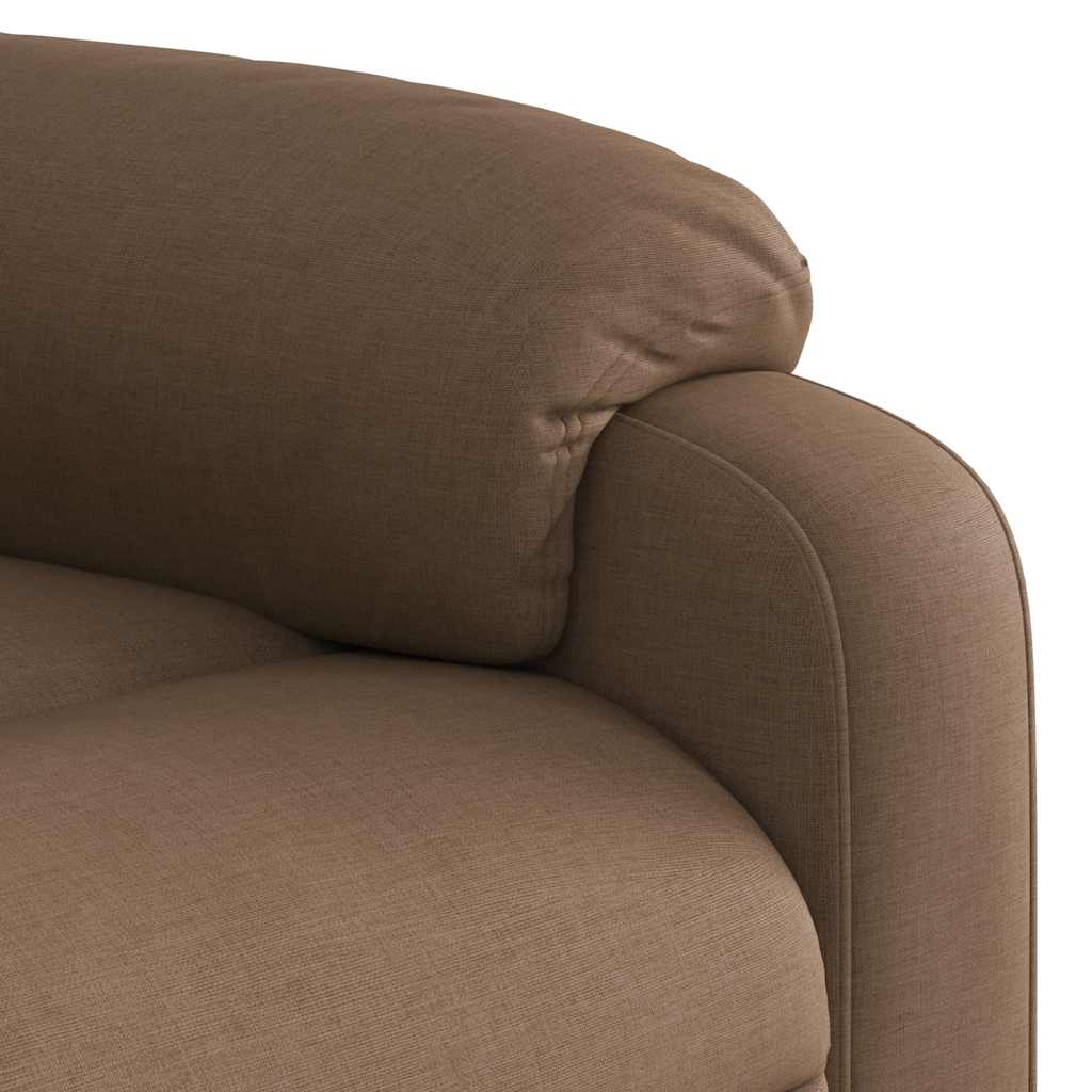 Fauteuil inclinable de massage électrique Marron Tissu - XIOS