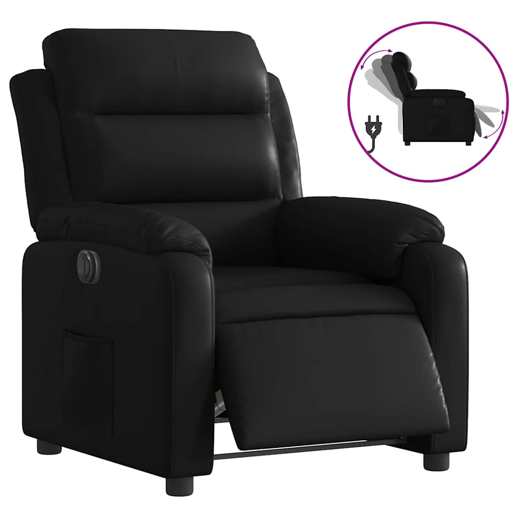 Fauteuil inclinable électrique Noir Similicuir - XIOS