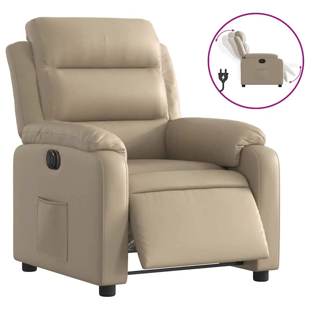 Fauteuil inclinable électrique Cappuccino Similicuir - XIOS