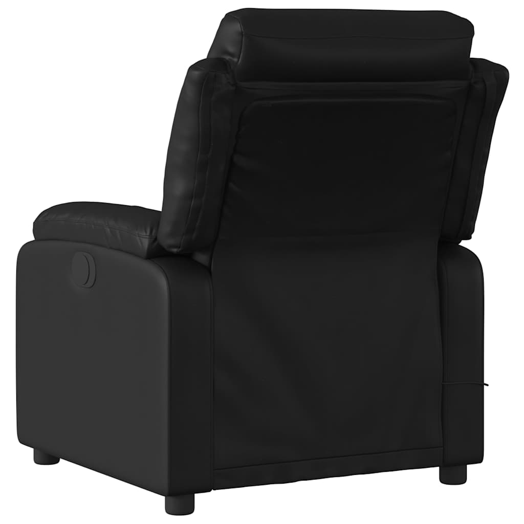 Fauteuil de massage inclinable électrique noir similicuir - XIOS