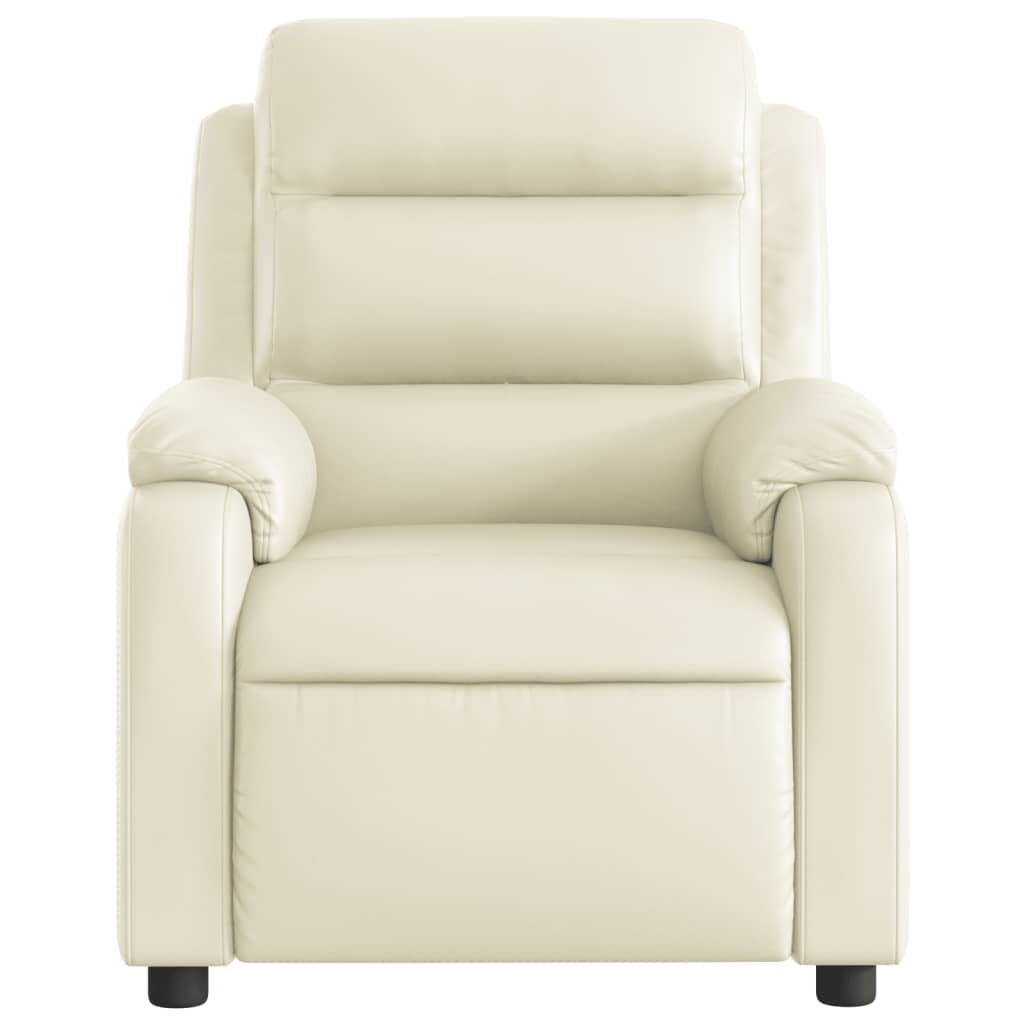 Fauteuil de massage inclinable électrique crème similicuir - XIOS