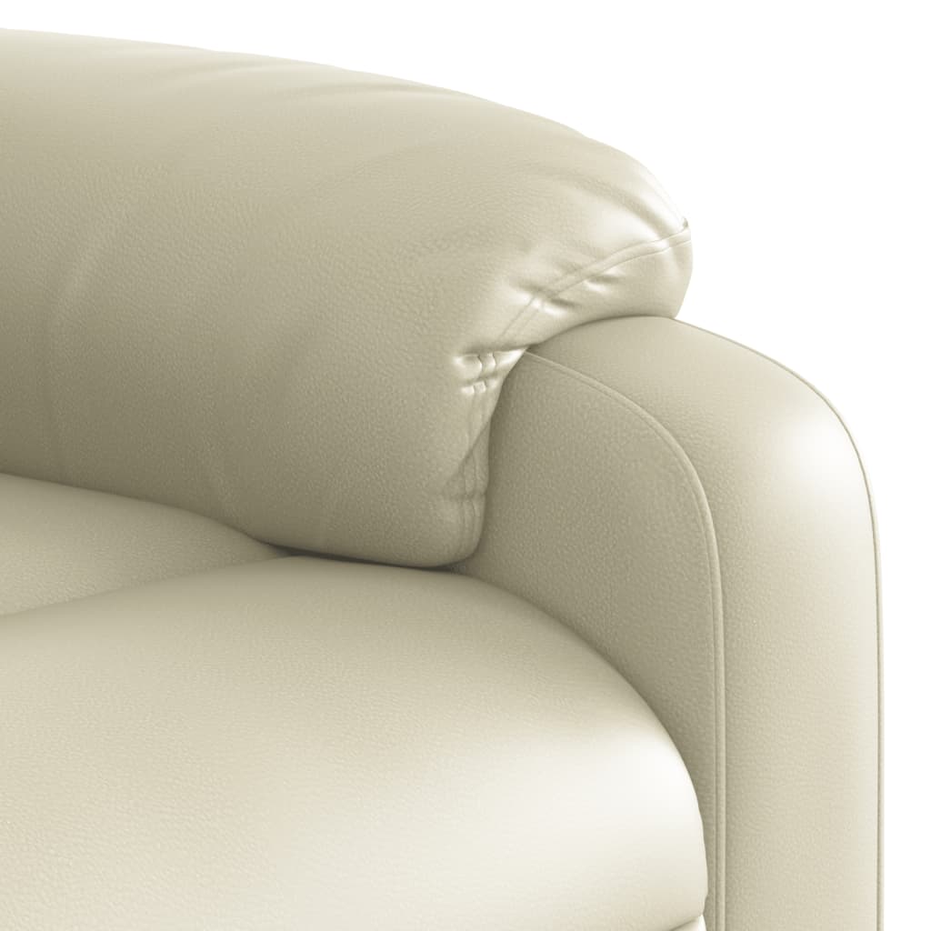 Fauteuil de massage inclinable électrique crème similicuir - XIOS
