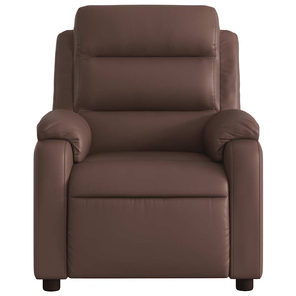 Fauteuil de massage inclinable électrique marron similicuir - XIOS
