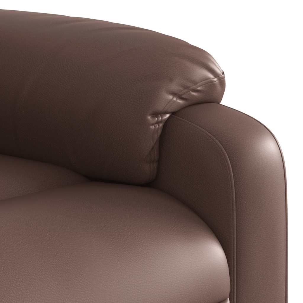 Fauteuil de massage inclinable électrique marron similicuir - XIOS