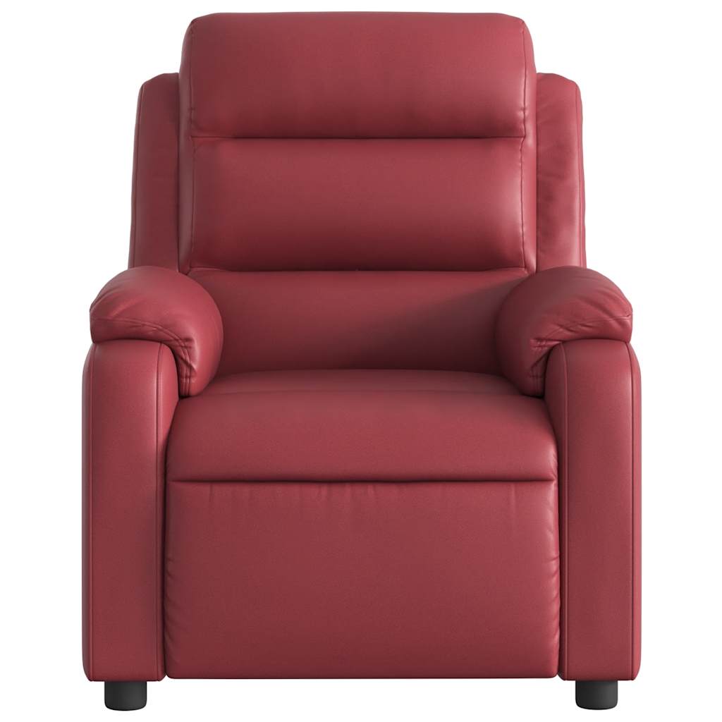 Fauteuil de massage inclinable électrique rouge bordeaux - XIOS