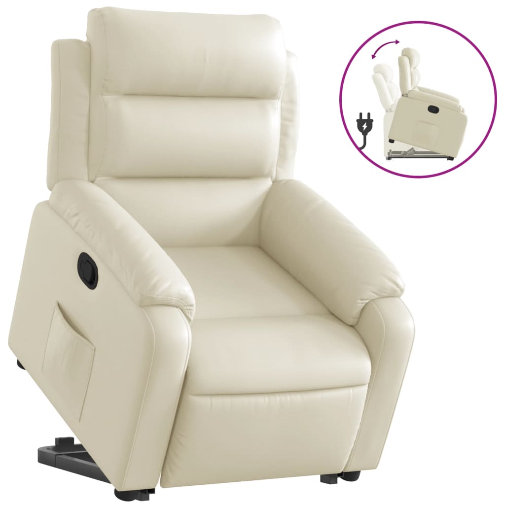 Fauteuil inclinable Crème Similicuir - XIOS