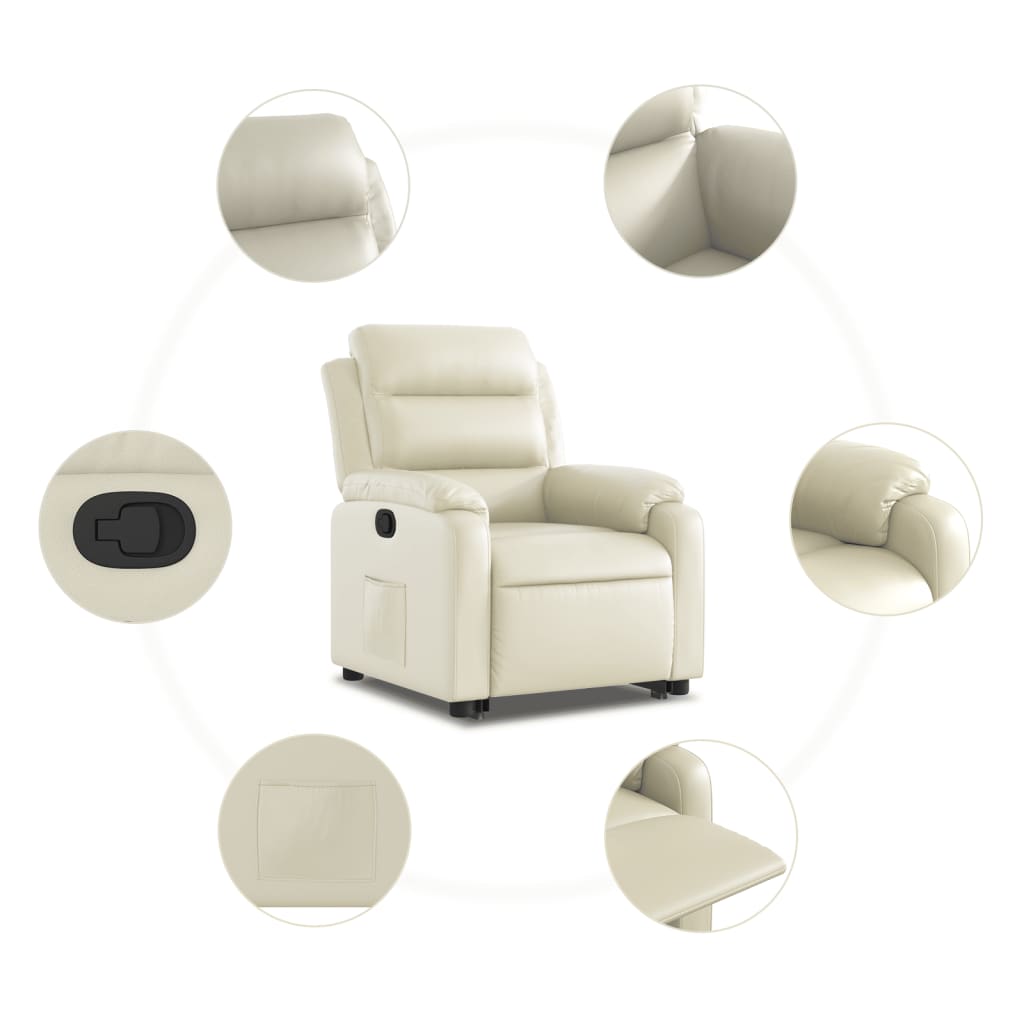 Fauteuil inclinable Crème Similicuir - XIOS