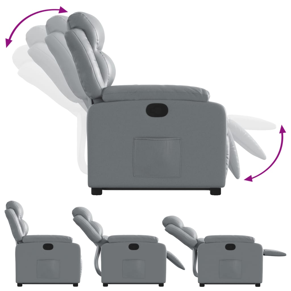 Fauteuil inclinable Gris Similicuir - XIOS