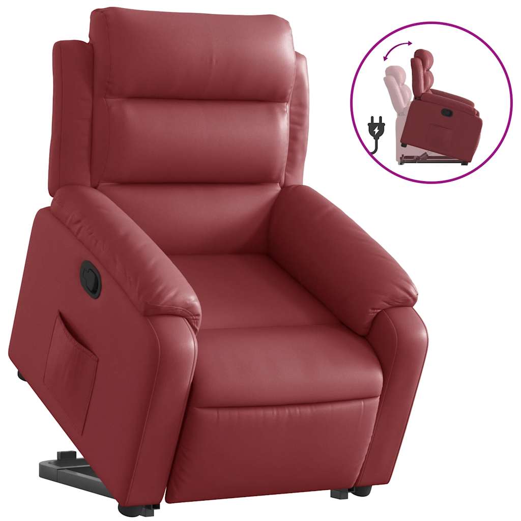 Fauteuil inclinable Rouge bordeaux Similicuir - XIOS