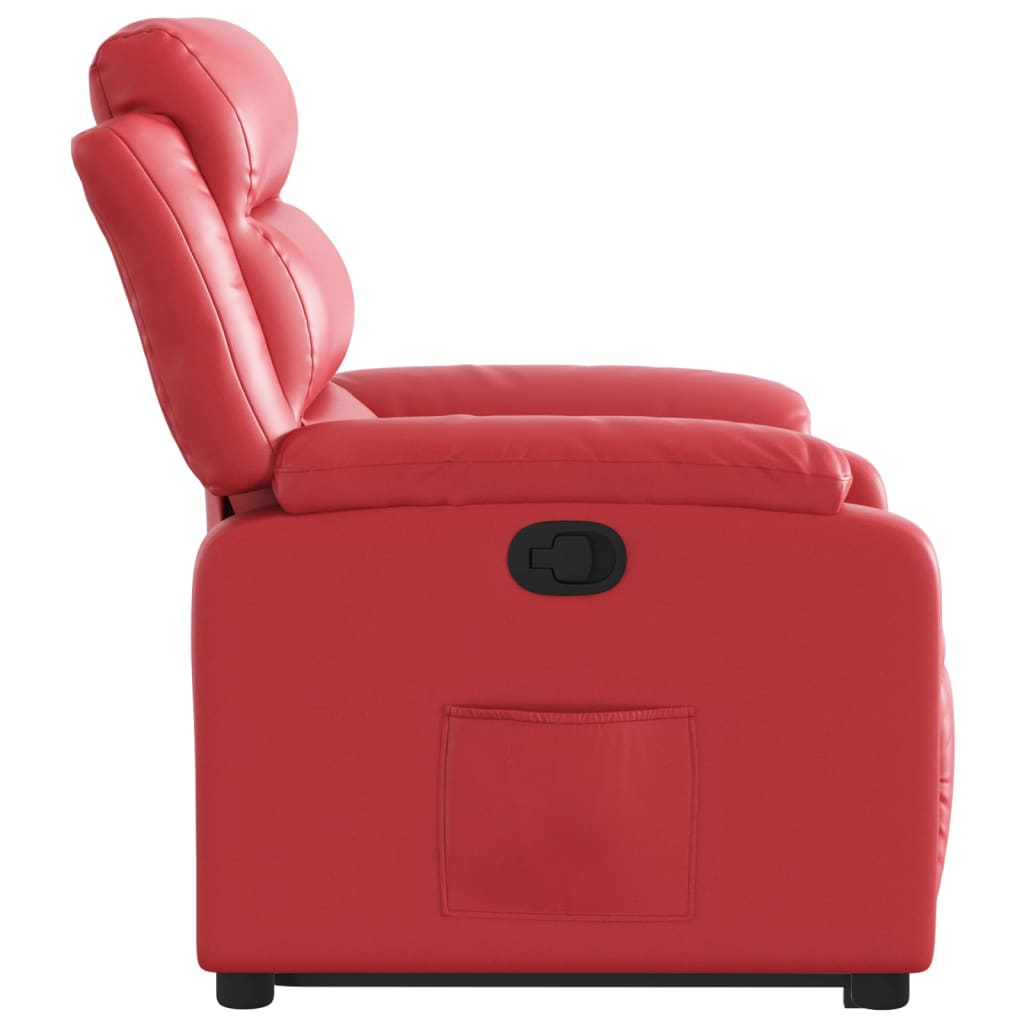 Fauteuil inclinable Rouge Similicuir Fauteuils vidaXL