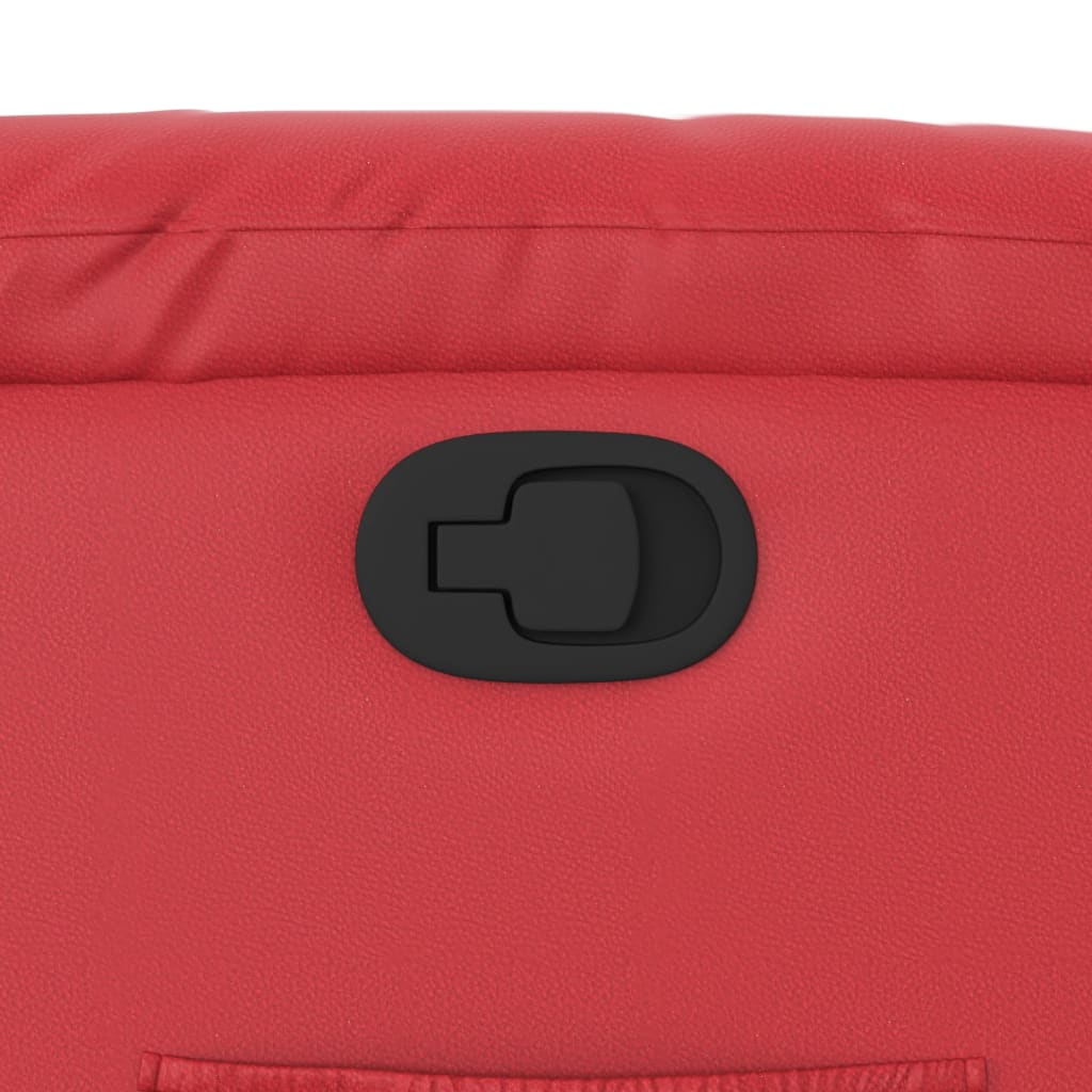 Fauteuil inclinable Rouge Similicuir Fauteuils vidaXL