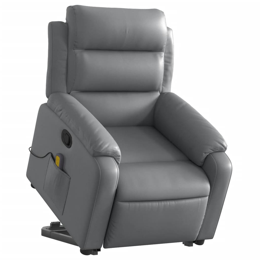 Fauteuil inclinable de massage Gris Similicuir - XIOS