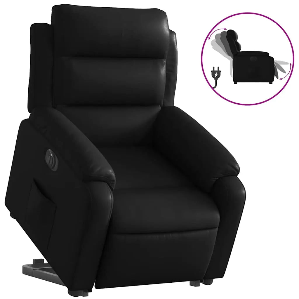 Fauteuil inclinable électrique noir similicuir - XIOS